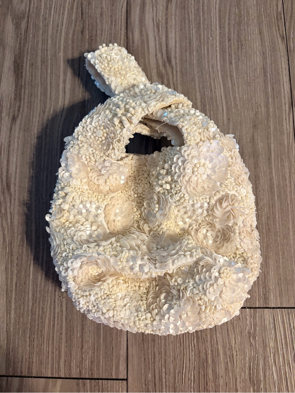 Marshalls Ivory Sequin Knot Wristlet - Picture 3 of 9